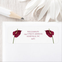 Mariage Floral Minimaliste à l'Aquarelle Anthurium