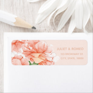Étiquette Mariage floral moderne élégant