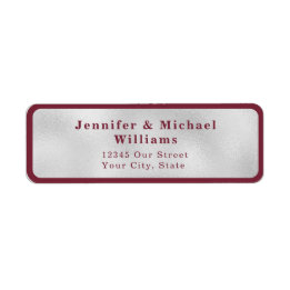 Étiquette Mariage gris argenté moderne en Bourgogne profonde