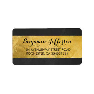 Étiquette Mariage moderne Gold Foil