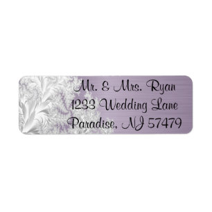 Étiquette Mariage moderne tendance dans un Amethyst violet