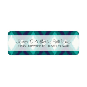 Étiquette Mariage moderne tribal d'Ikat Chevron