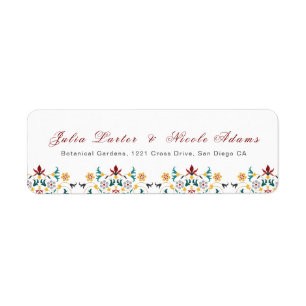 Étiquette Mariage Motif classique complexe de géométrie vint