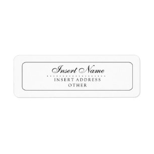 Étiquette Mariage plat élégant personnalisé