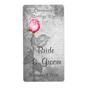 Étiquette Mariage rose rose rose vintage