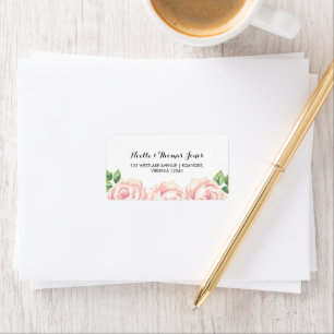 Étiquette Mariage Rose vintage