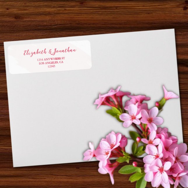 Étiquette Mariage Rouge Cerise (Créateur téléchargé)