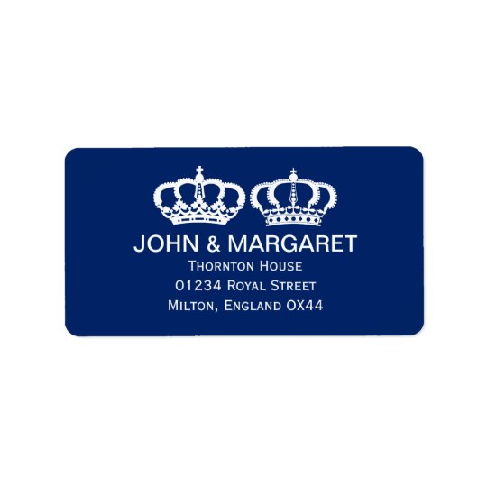 Étiquette Mariage royal bleu de couples