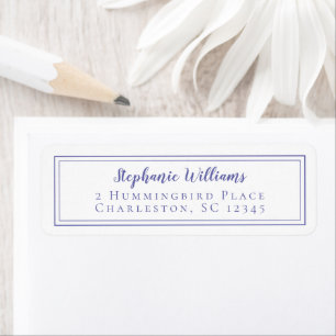 Étiquette Mariage simple RSVP Periwinkle Blue Chic