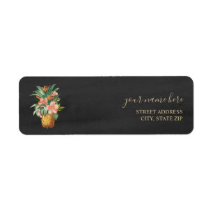 Étiquette Mariage tropical d'ananas gris