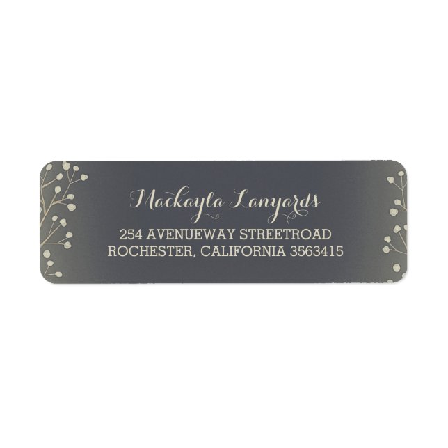 Étiquette Mariage vintage de la respiration du bébé (Devant)