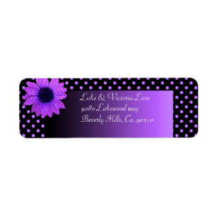 Étiquette Mariage violet Polka Dot