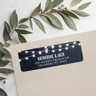 Étiquette Mariages de minuit Blue String Lights