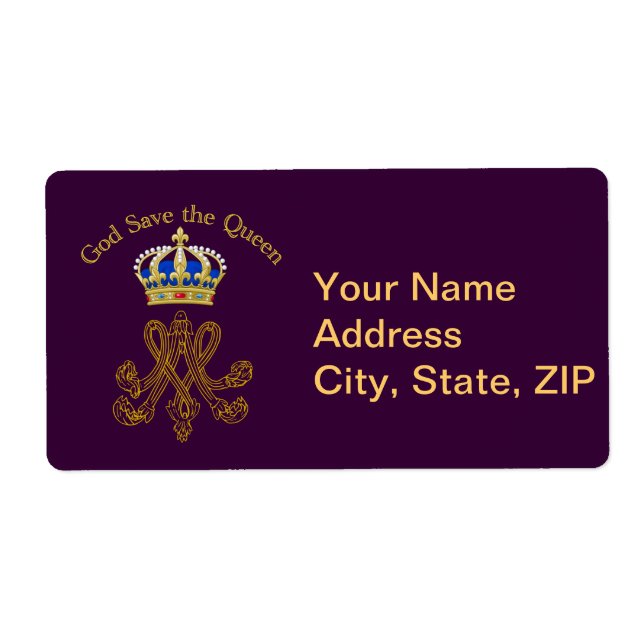 Étiquette Marie Antoinette Monogram (Devant)