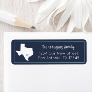 Étiquette Marine & Aqua Home Sweet Home - Texas Moving