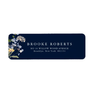 Étiquette Marine Spring Fleur sauvage Meadow Garden Adresse