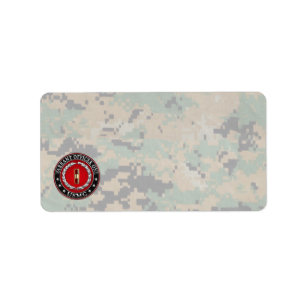 Étiquette Marines américains : Adjudant un (USMC WO-1) [3D]