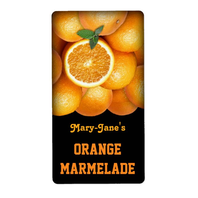 Étiquette Marmelade orange (personnalisable) (Devant)