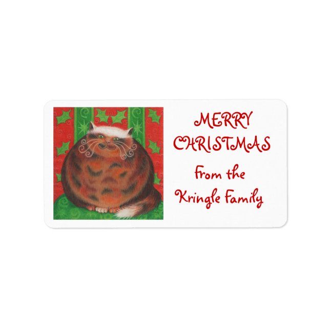 Étiquette Marque cadeau de Noël Pud 'de la famille' blanc (Devant)