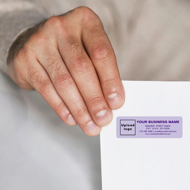 Étiquette Marque commerciale sur adresse de retour monochrom (Monochrome purple return address label with your business brand)