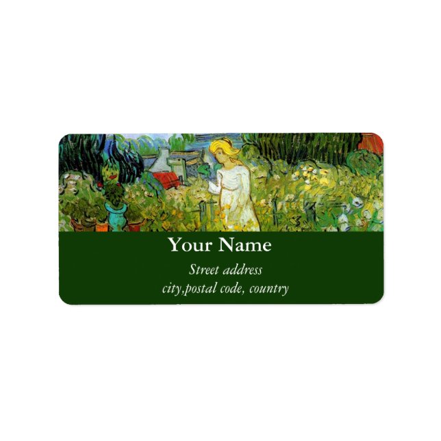 Étiquette Marquerite Gachet dans le jardin, Vincent van Gogh (Devant)