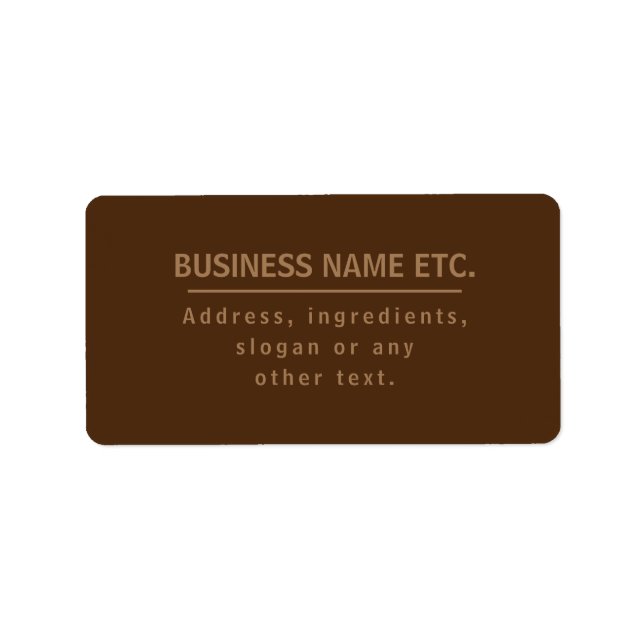 Étiquette Marron Multi-Usage (Devant)