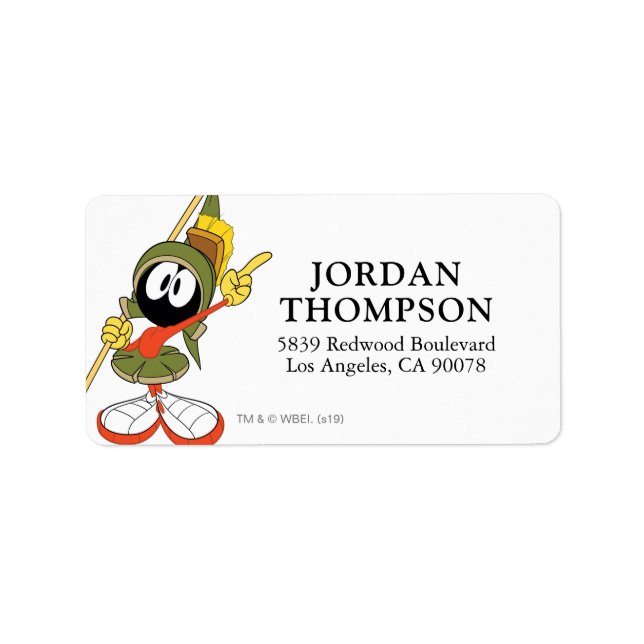 Étiquette MARVIN MARTIAN™ Cabine d'hiver (Devant)