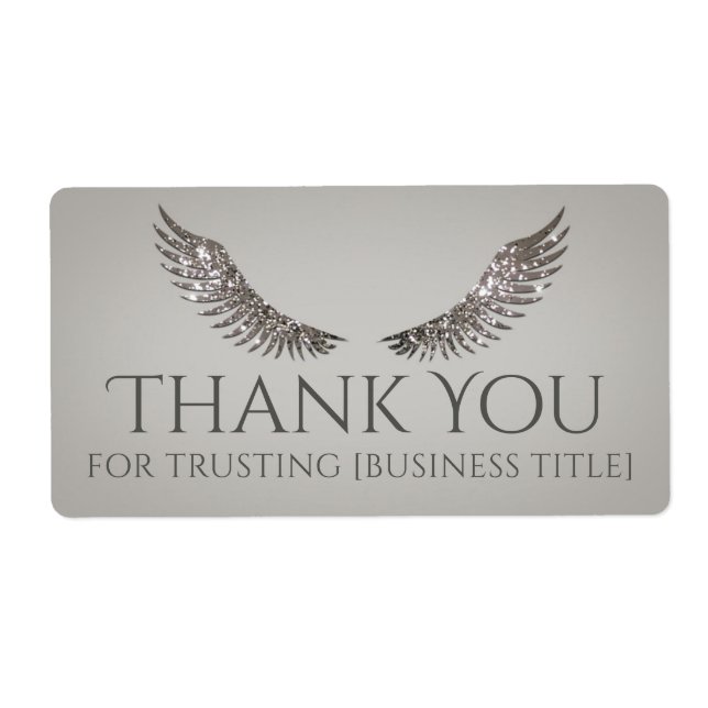 Étiquette Mascara Pailleté Extensions de Cils Luxueux Label (Devant)