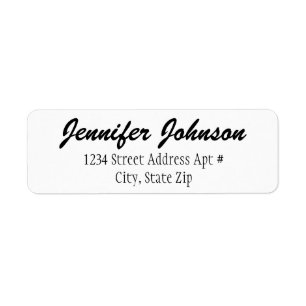 Étiquette Masculine Bold Script Return Address Envelope
