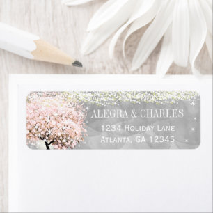 Étiquette Mason Jar Pink Heart Leaf Tree sur l'aquarelle gri