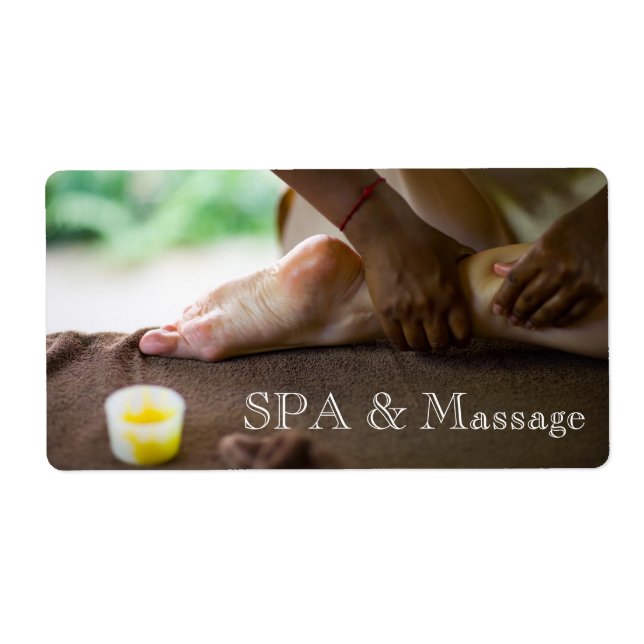 Étiquette Massage (Devant)