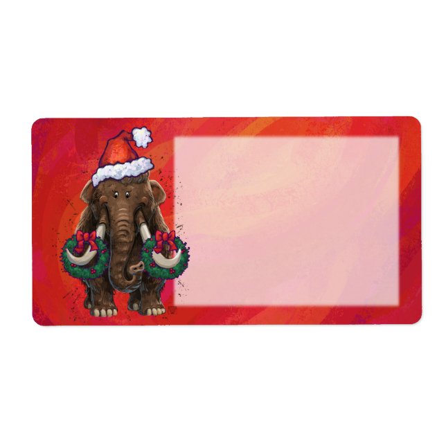 Étiquette Mastodon de vacances mignonnes (Devant)
