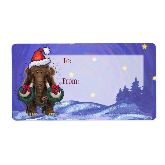 Étiquette Mastodon festif (Devant)