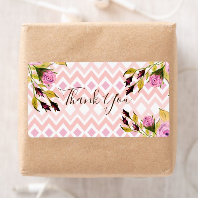 Étiquette Mauve rose et violet vert (En situation)