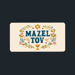 Étiquette MAZEL TOV BAR BAT MITZVAH Juif Personnalisable<br><div class="desc">Je vous ai dessiné un texte à la main. Idéal pour un bar, un bat mitzvah, un mariage juif ou autre événement. Pour plus de designs et de couleurs, consultez ma boutique ! Ou dites-moi si vous voulez quelque chose de personnalisé. Demandez si vous ne trouvez pas ce dont vous...</div>