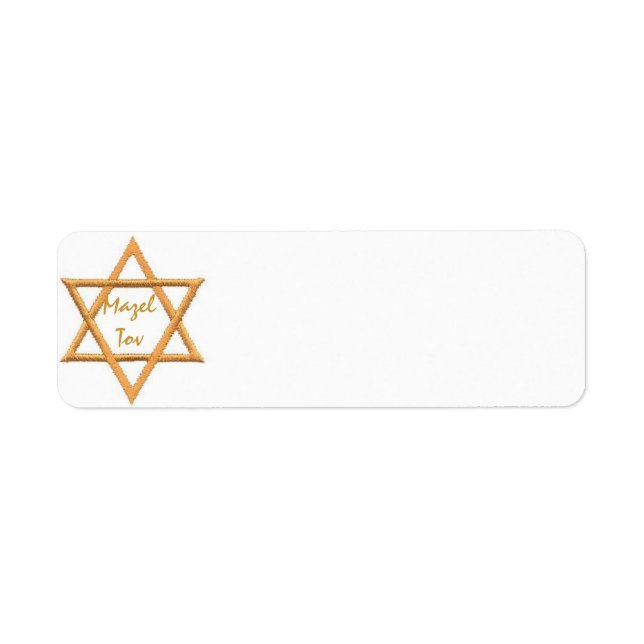 Étiquette Mazel Tov/Bonne chance (Devant)