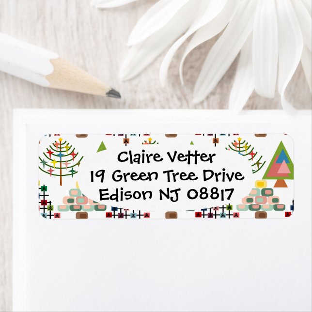 Étiquette MCM Xmas Trees (En situation)