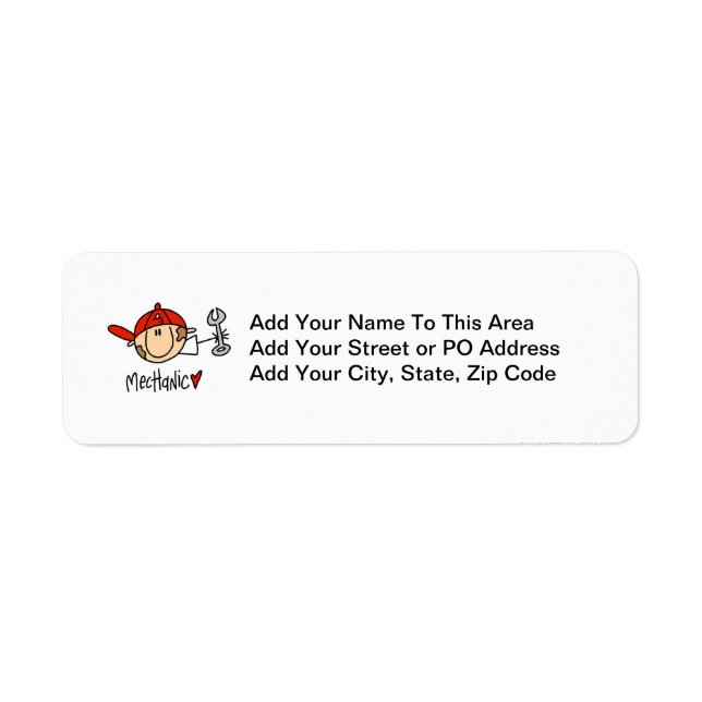 Étiquette Mécanicien (Devant)
