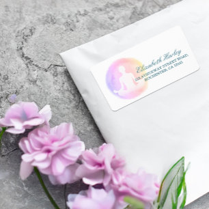 Étiquette Méditation du studio d'instructeur de yoga Pose Li