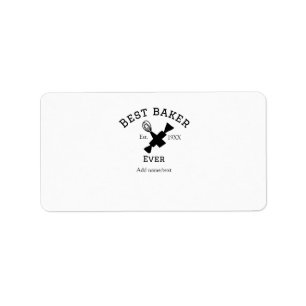 Étiquette Meilleur boulanger jamais ajouter nom texte cuisso
