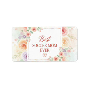 Étiquette Meilleure Maman de Foot de Tous les Temps Dessin F