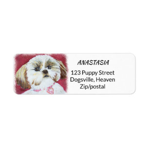 ÉTIQUETTE MÉLANGE DE SHIH TZU DE JOUET