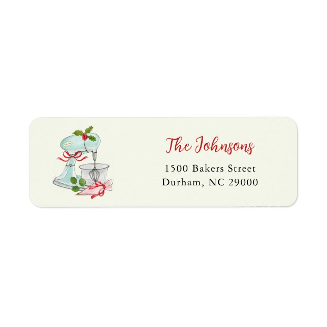 Étiquette Mélangeur de gâteau vintage (Devant)