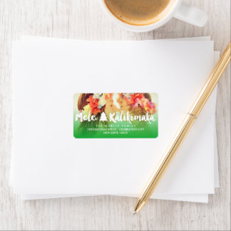 Étiquette Mele Kalikimaka Brosse Arbre de Noël Adresse photo