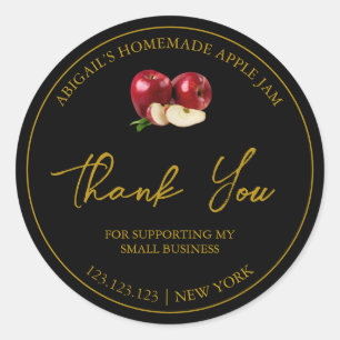 Étiquette Merci de confiture de pomme maison simpl