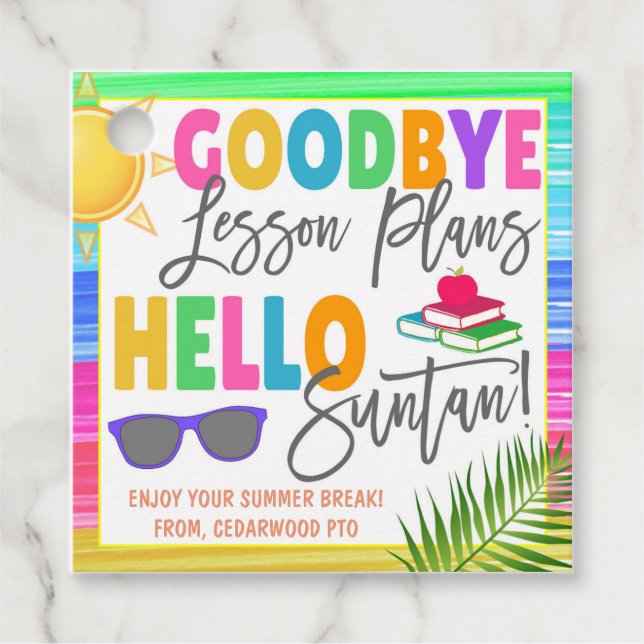 Étiquette Merci de l'enseignant (Devant)