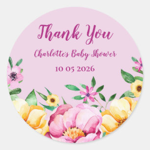 Étiquette Merci Fleurs de ressort Favoriser le Bab