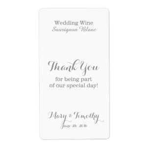 Étiquette Merci mariage du vin