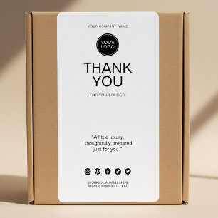 Étiquette Merci personnalisé Logo minimal S
