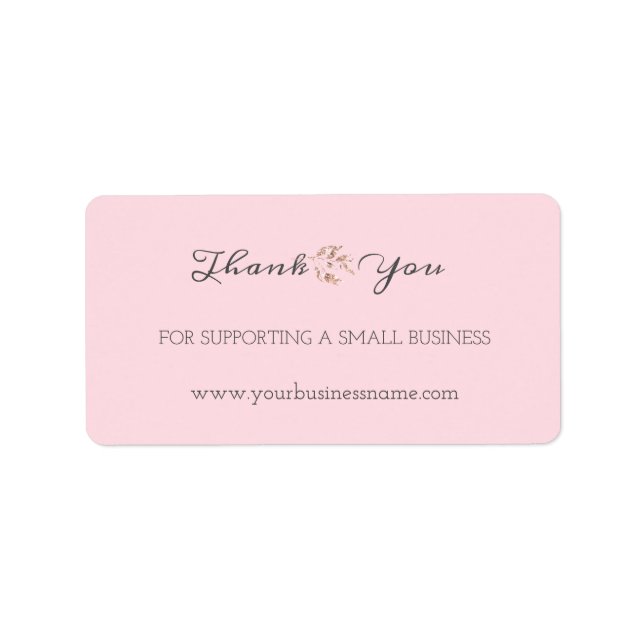 Étiquette Merci Pour Le Soutien Aux Petites Entreprises Gris (Devant)